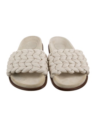 Chloé Leather Braided Accents Slides