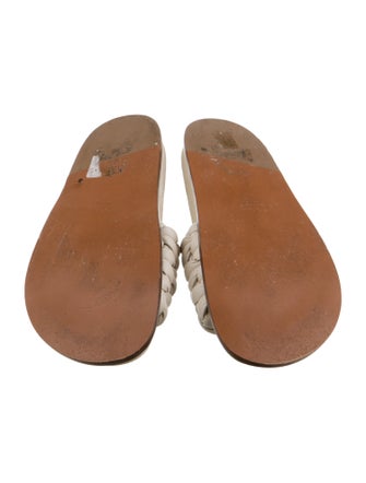 Chloé Leather Braided Accents Slides