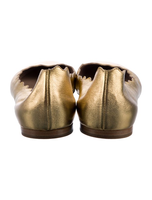 Chloé Leather Scalloped Accent Ballet Flats