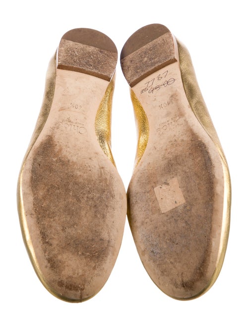 Chloé Leather Scalloped Accent Ballet Flats
