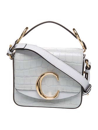 Chloé Embossed Leather Top Handle Bag
