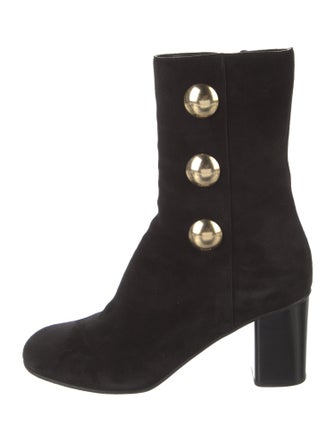 Chloé Suede Studded Accents Boots