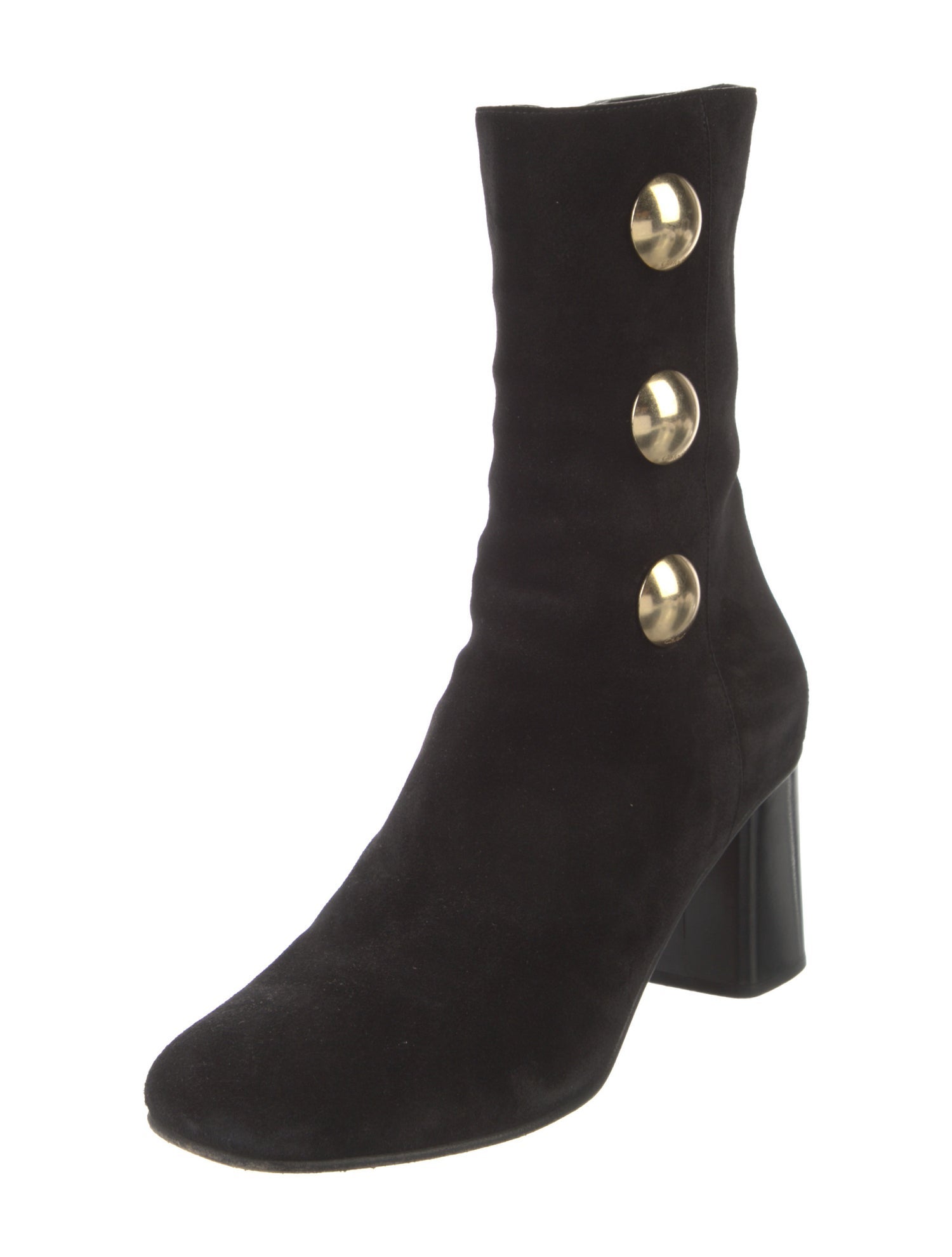 Chloé Suede Studded Accents Boots