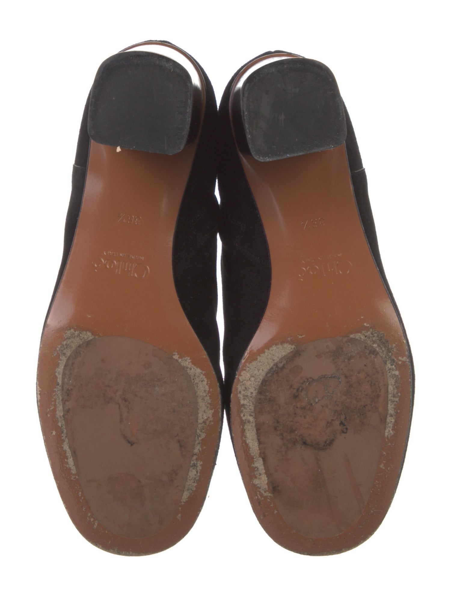 Chloé Suede Studded Accents Boots