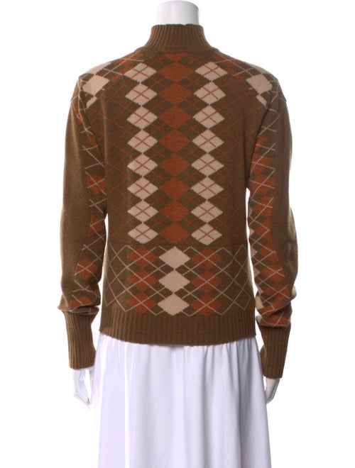 Chloé Wool Plaid Print Sweater