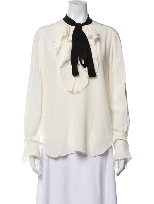 Chloé Silk V-Neck Blouse