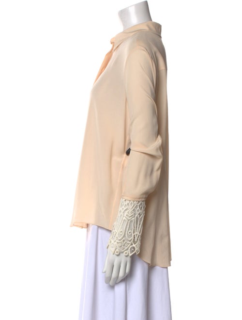 Chloé Silk Long Sleeve Button-Up Top