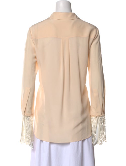 Chloé Silk Long Sleeve Button-Up Top