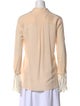 Chloé Silk Long Sleeve Button-Up Top