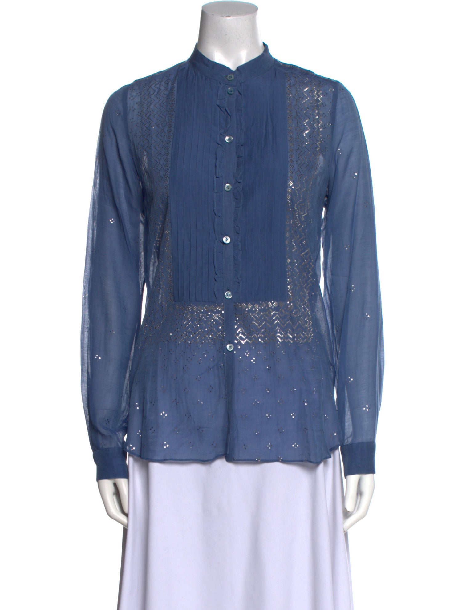 Chloé Long Sleeve Button-Up Top