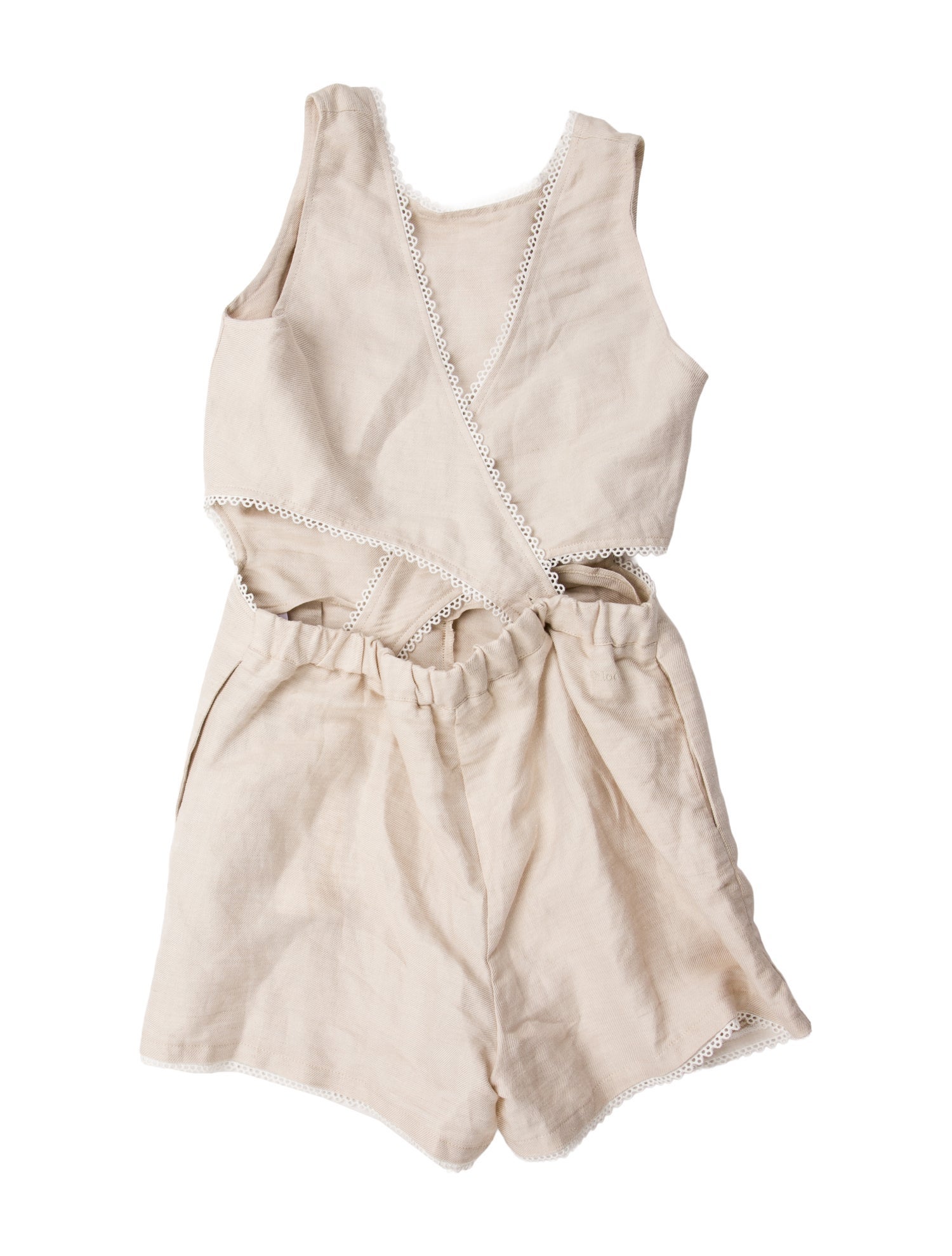 Chloé Scalloped Trim Romper w/ Tags