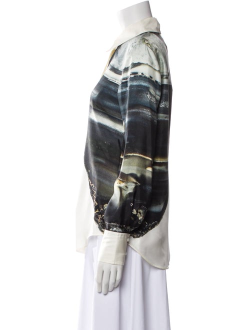 Chloé Silk Printed Button-Up Top