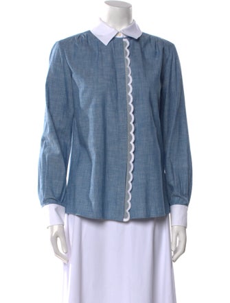 Chloé Long Sleeve Button-Up Top