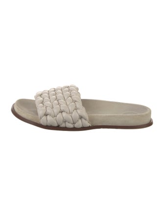 Chloé Leather Braided Accents Slides