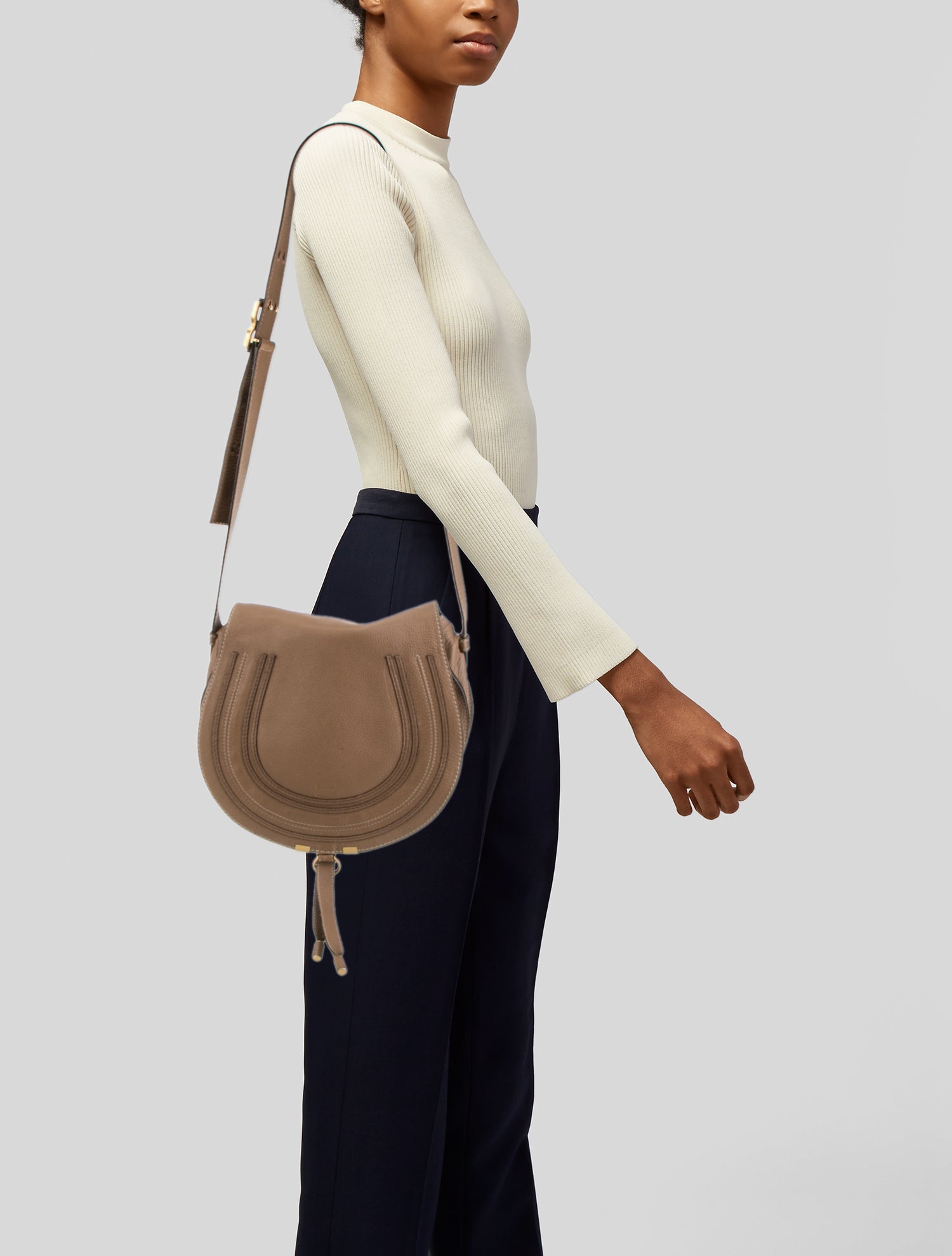 Chloé Leather Marcie Shoulder Bag Small