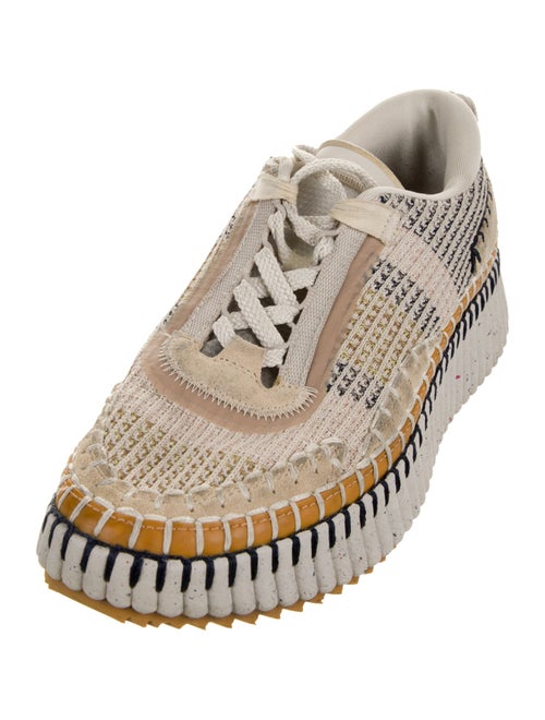 Chloé Tweed Pattern Sneakers