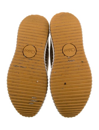 Chloé Tweed Pattern Sneakers