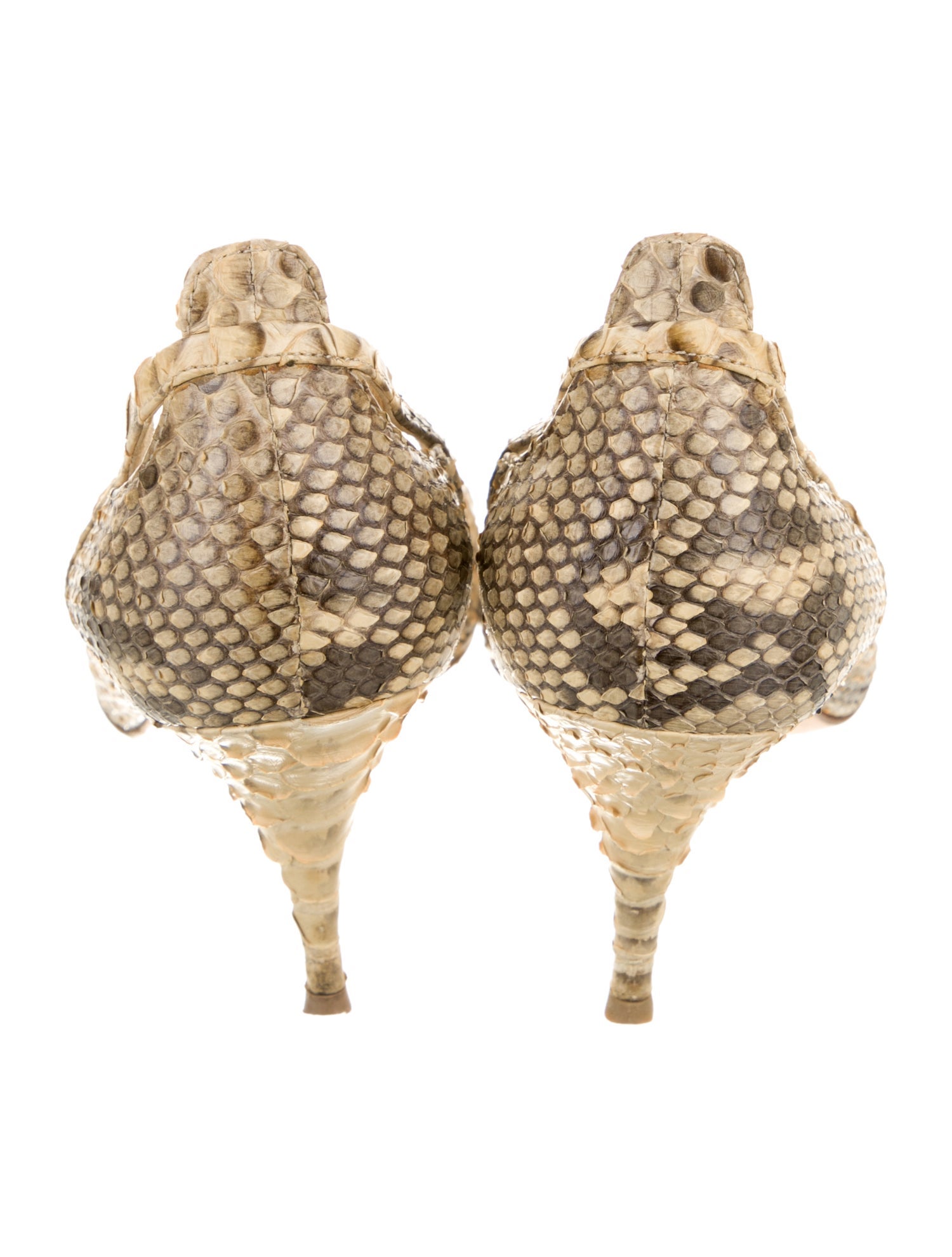 Chloé Snakeskin Animal Print D'Orsay Pumps