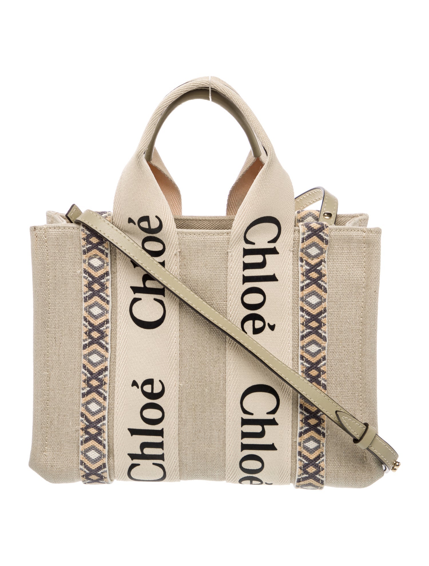 Chloé Canvas Small Woody Tote Bag