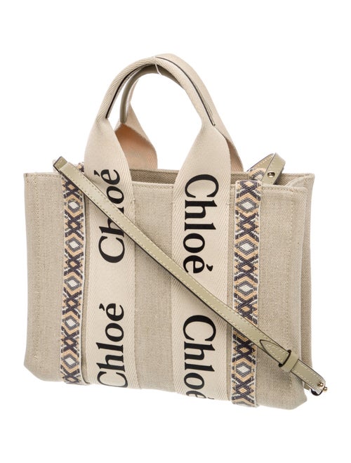 Chloé Canvas Small Woody Tote Bag