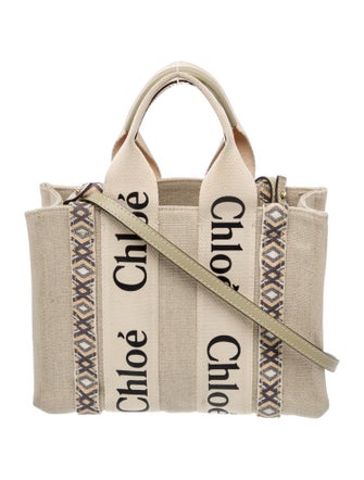 Chloé Canvas Small Woody Tote Bag
