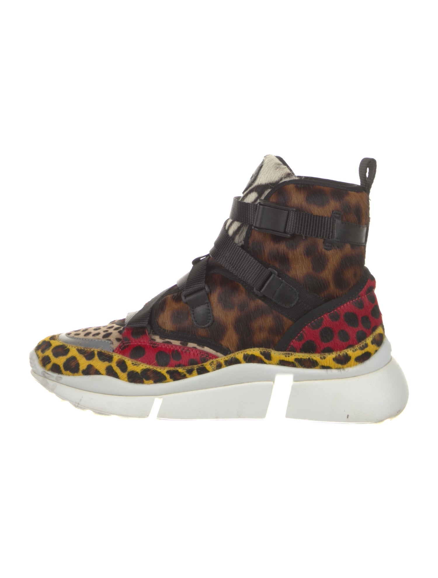 Chloé Ponyhair Animal Print Chunky Sneakers