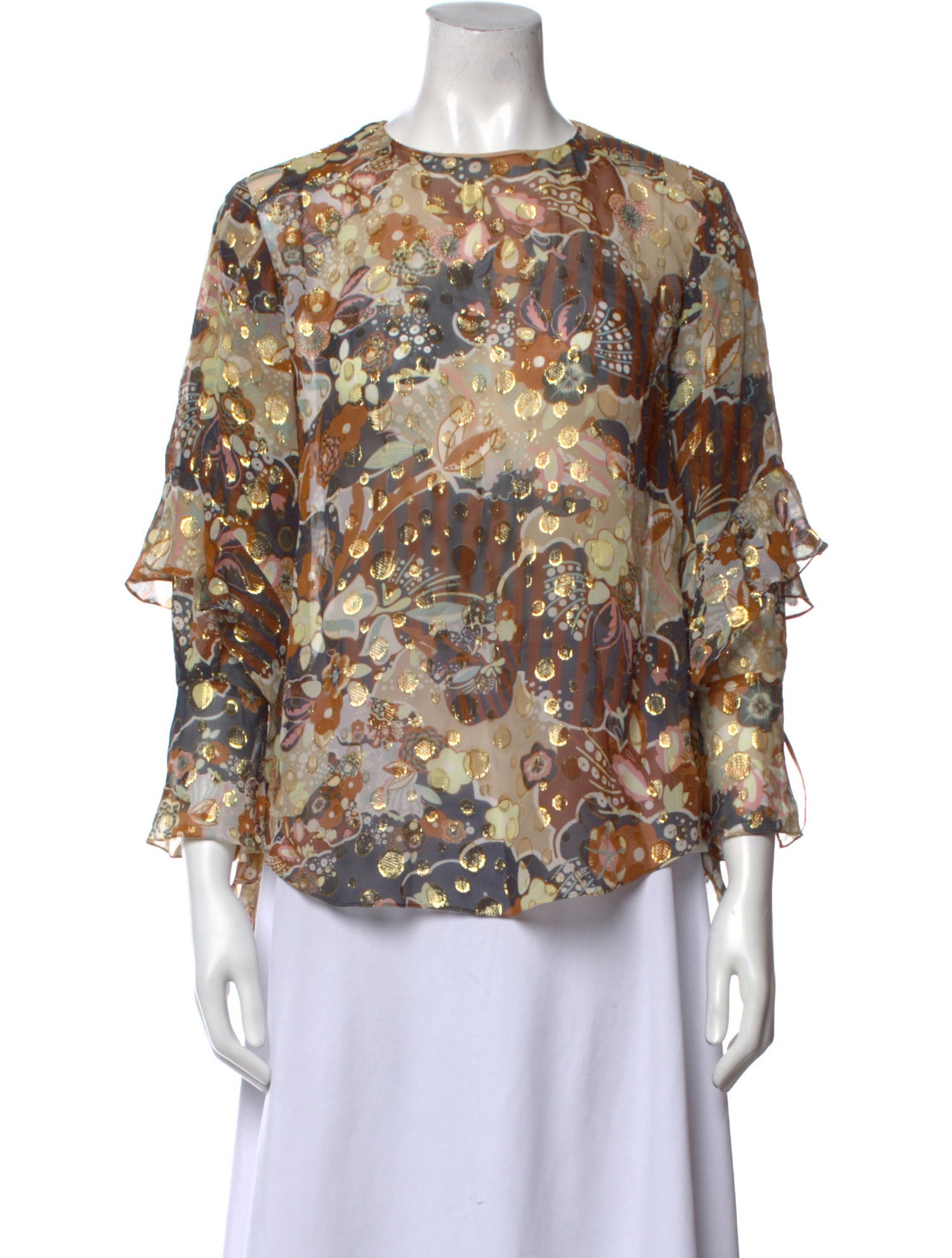 Chloé Silk Floral Print Blouse