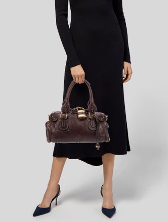 Chloé Leather Chloe Dark Brown Leather Paddington