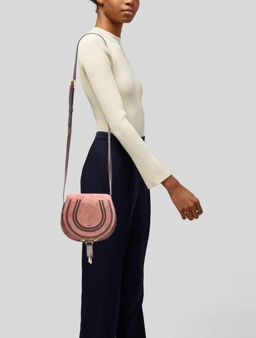 Chloé Suede Marcie Saddle Bag