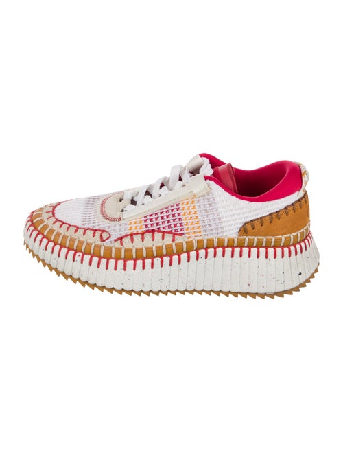 Chloé Patterned Whipstitch Trim Sneakers