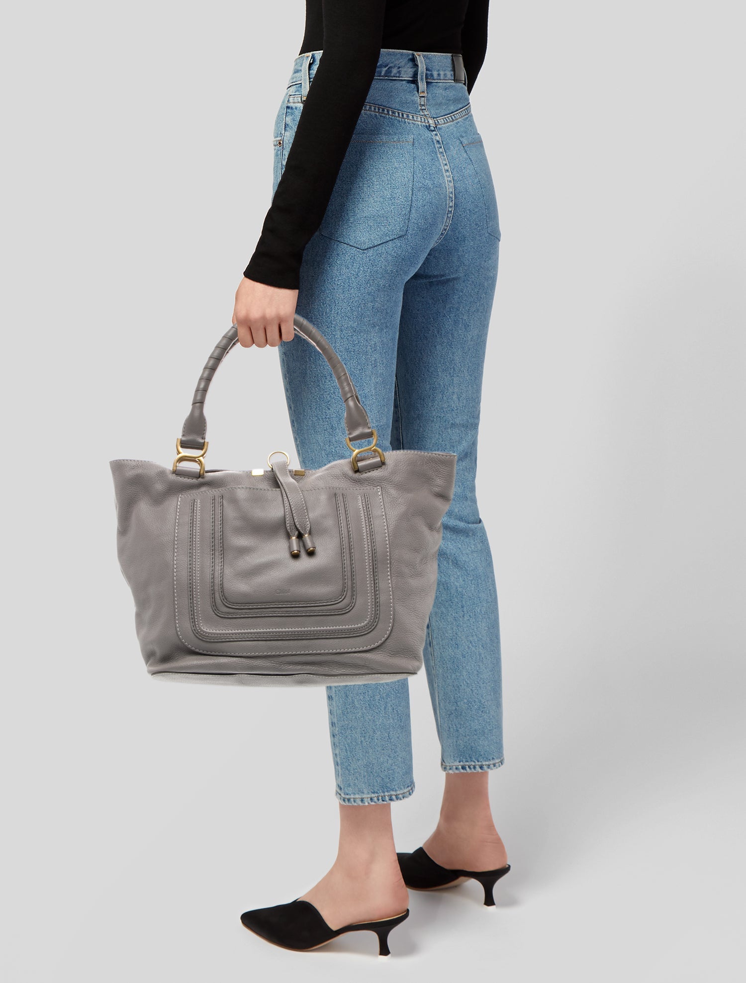 Chloé Leather Marcie Tote Large