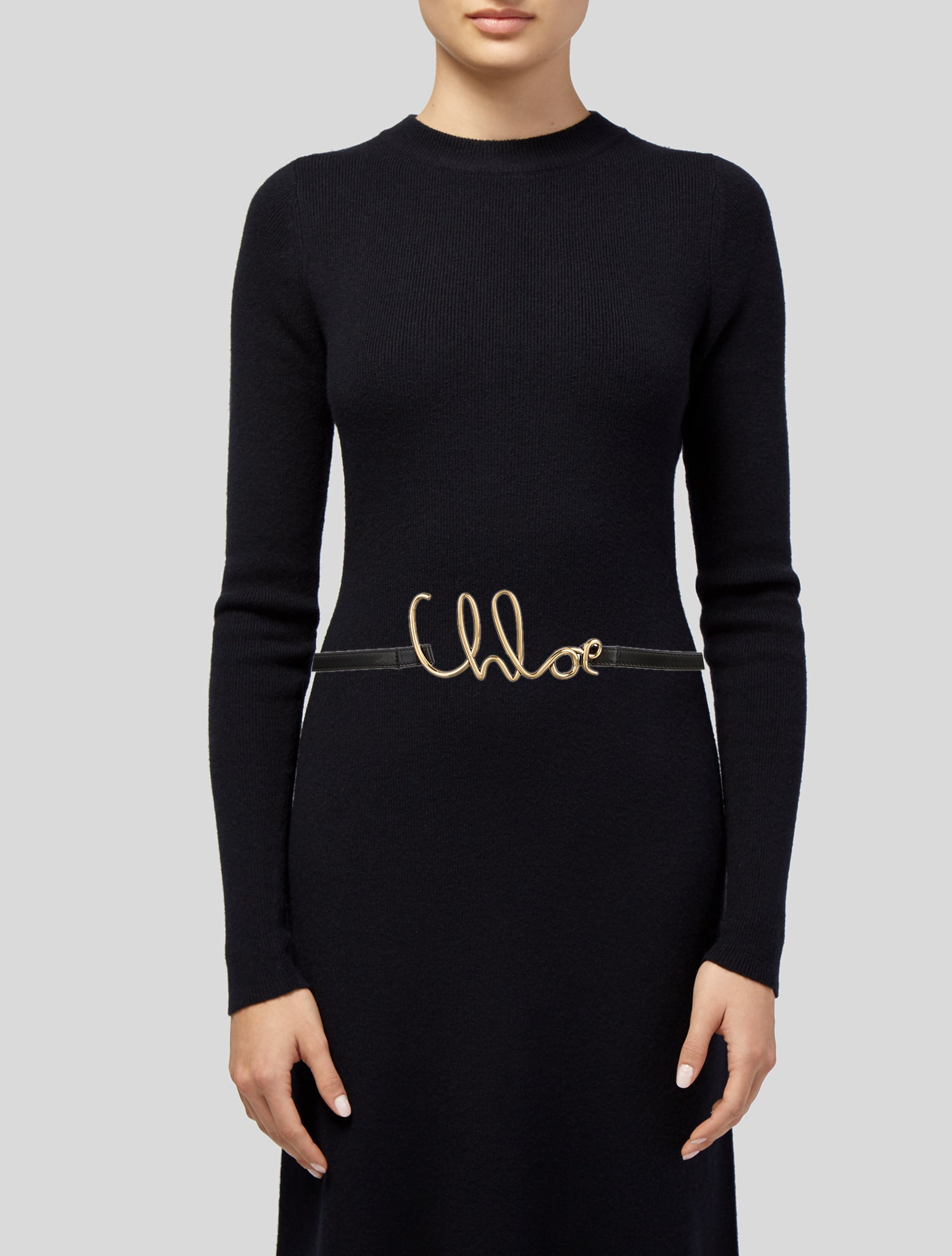 Chloé Signature Logo Skinny Belt