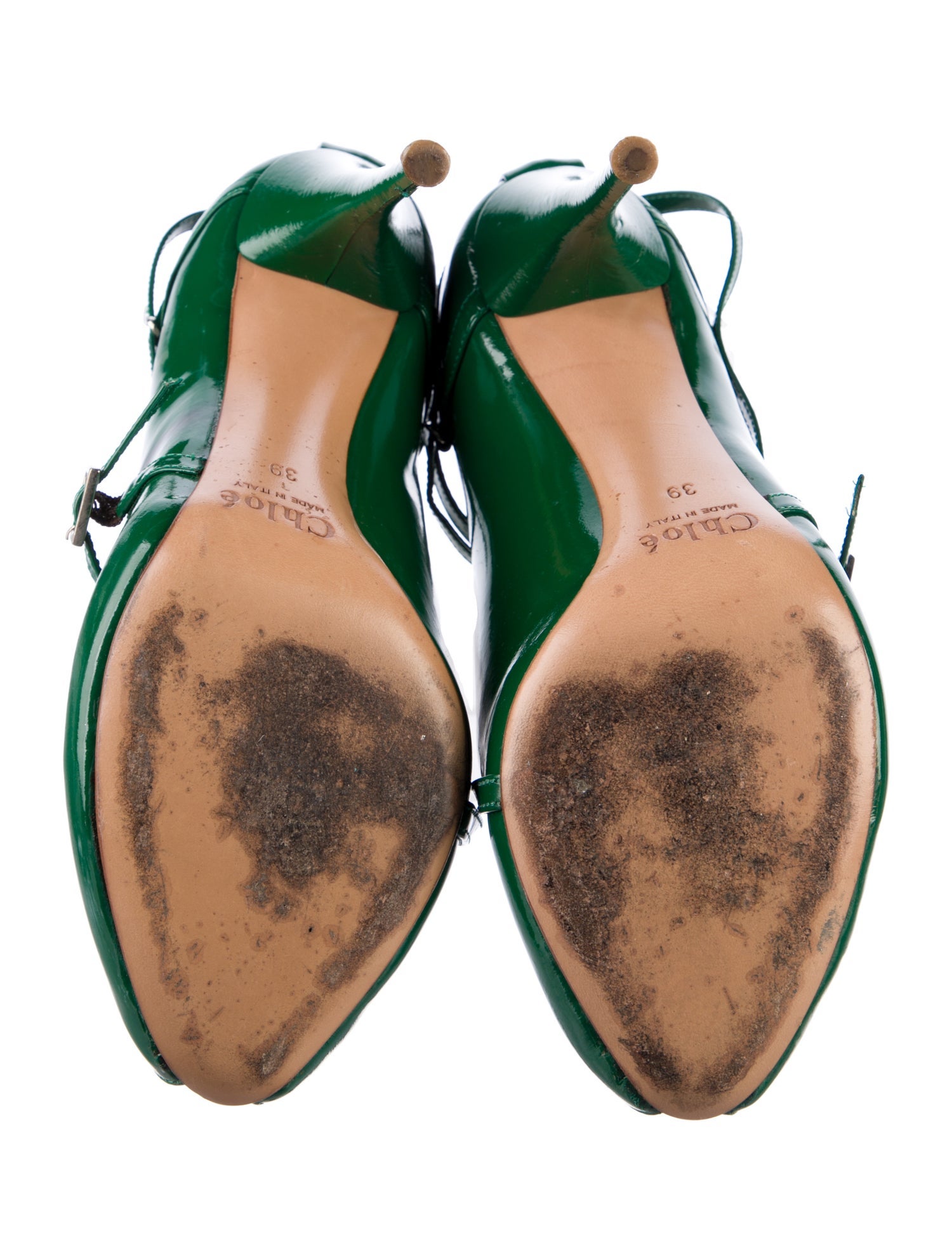 Chloé Leather T-Strap Pumps