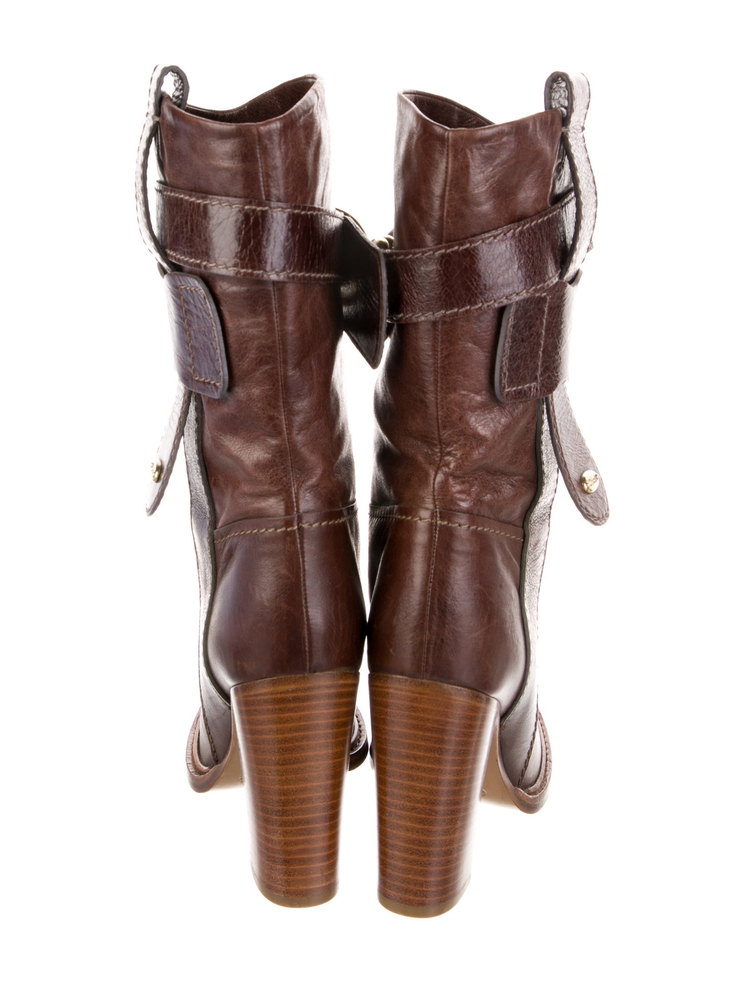Chloé Leather Moto Boots