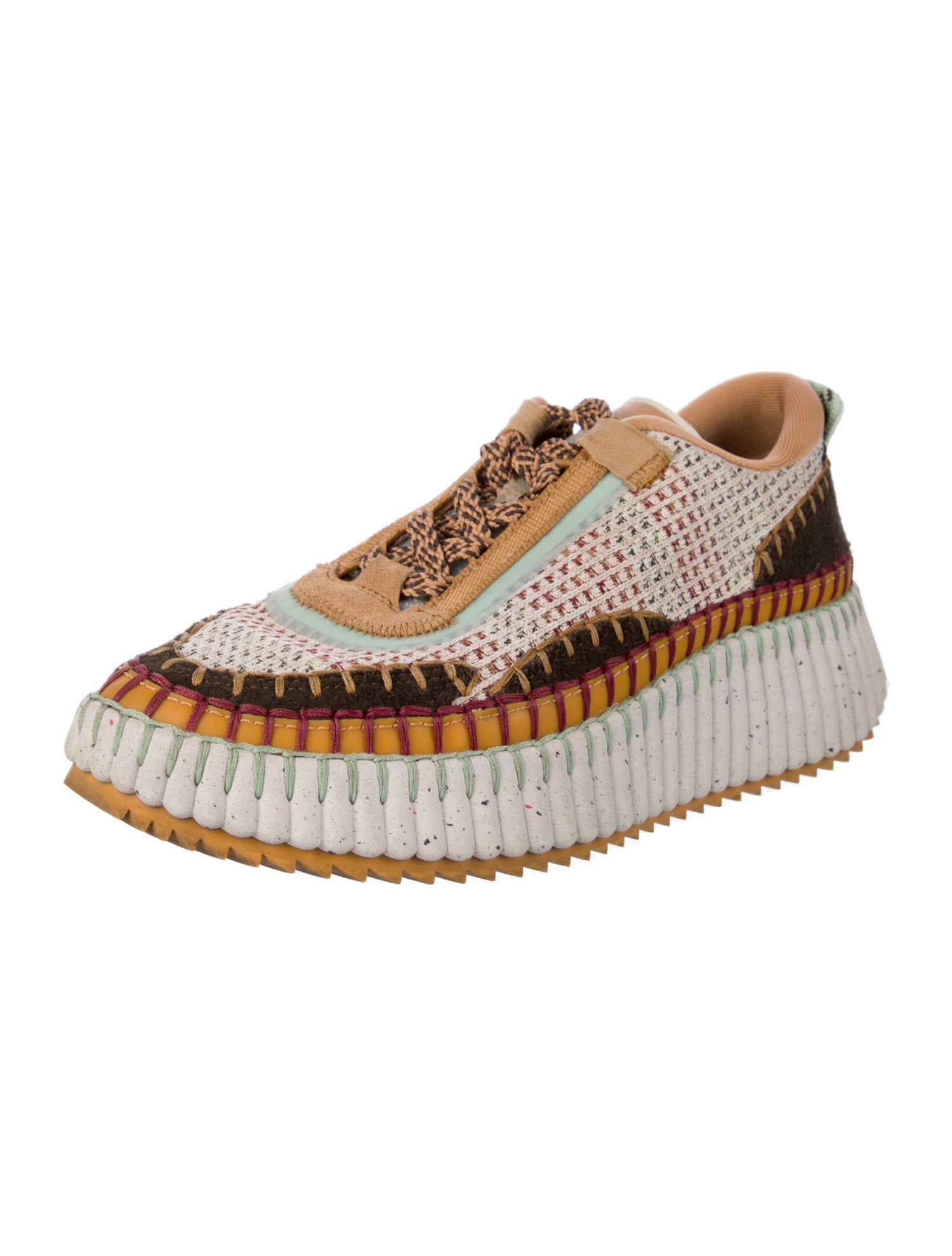 Chloé Colorblock Pattern Sneakers