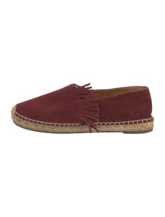 Chloé Suede Whipstitch Trim Espadrilles