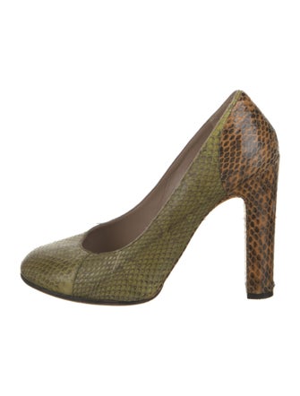 Chloé Snakeskin Animal Print Pumps