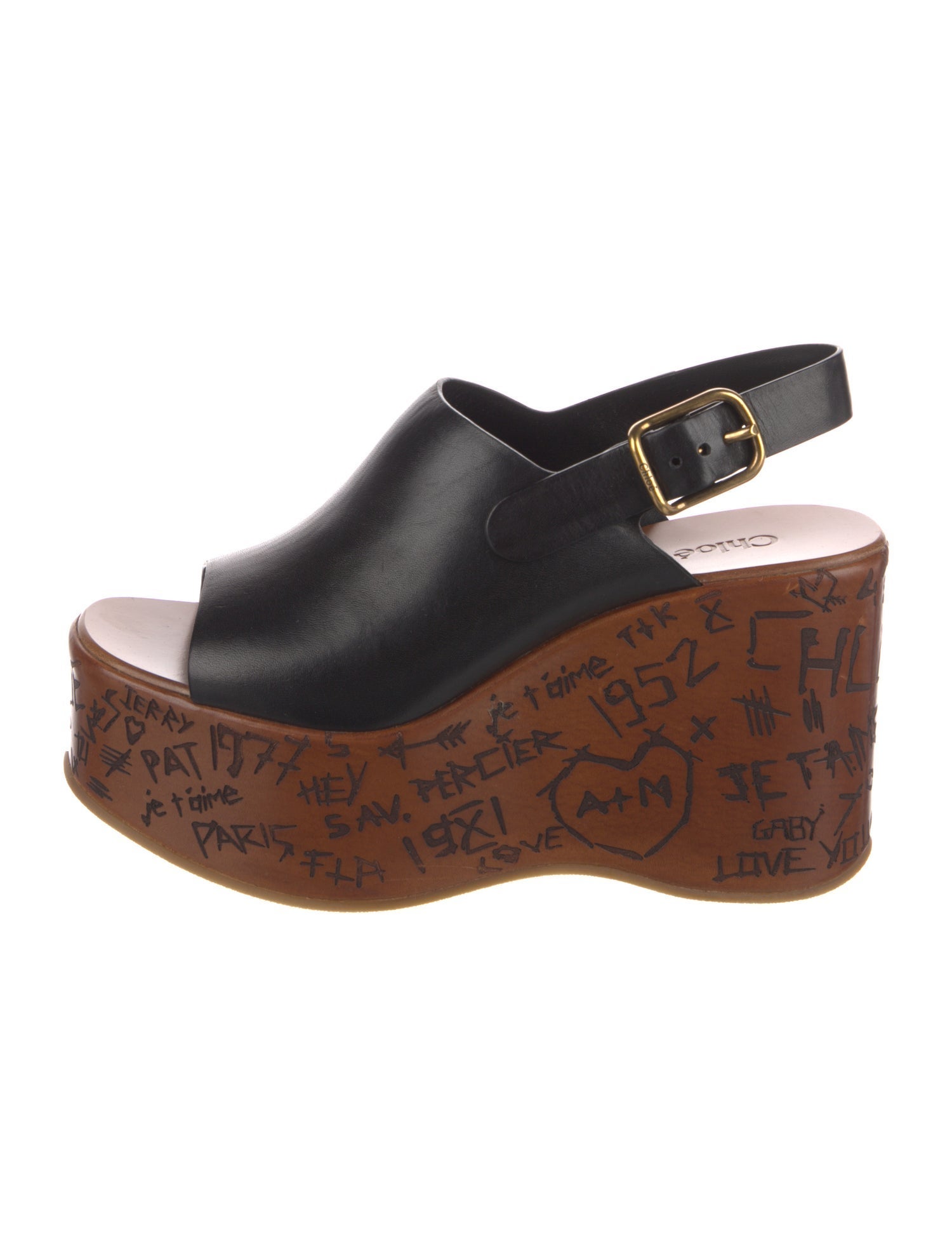 Chloé Leather Slingback Sandals