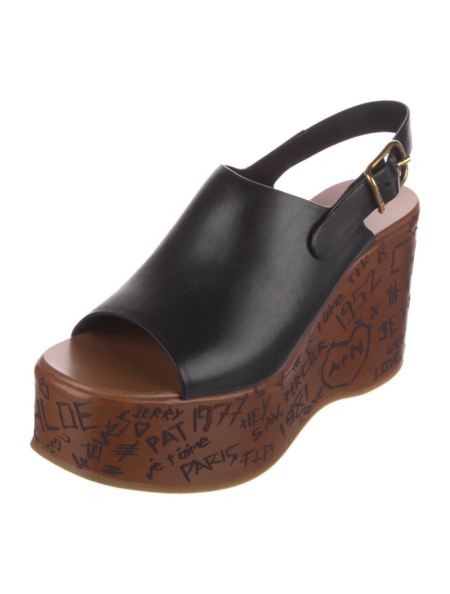 Chloé Leather Slingback Sandals