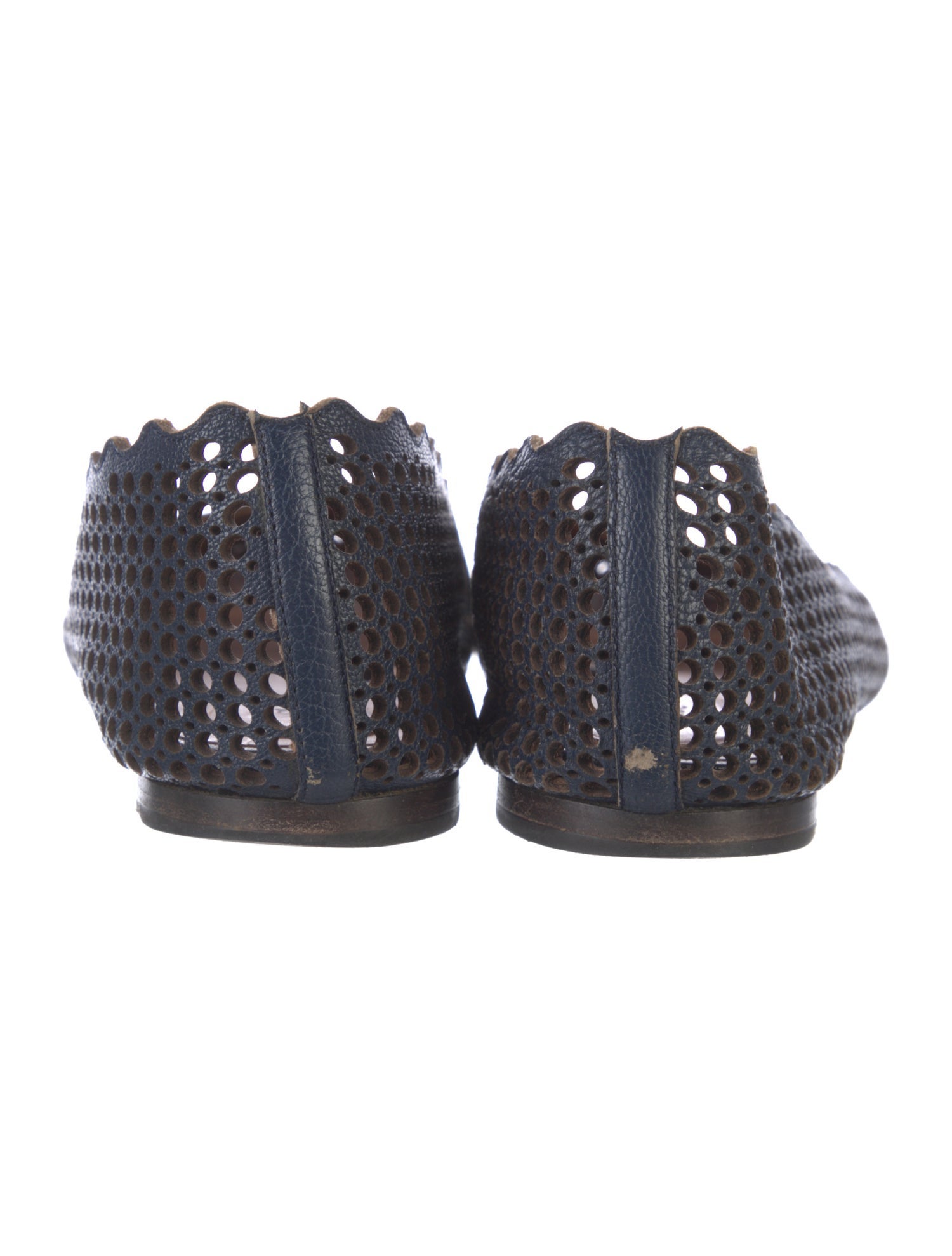 Chloé Leather Lasercut Accents Ballet Flats