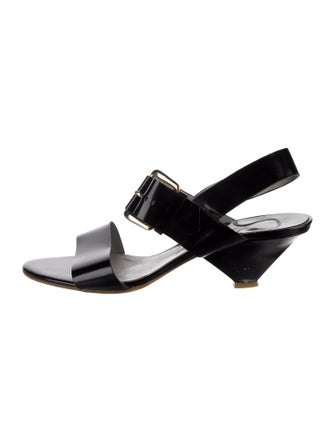 Chloé Patent Leather Slingback Sandals