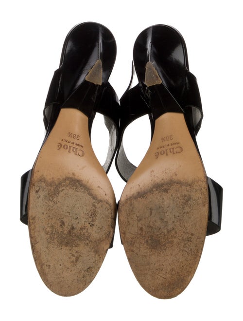 Chloé Patent Leather Slingback Sandals