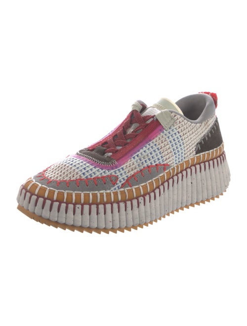 Chloé Colorblock Pattern Whipstitch Trim Sneakers