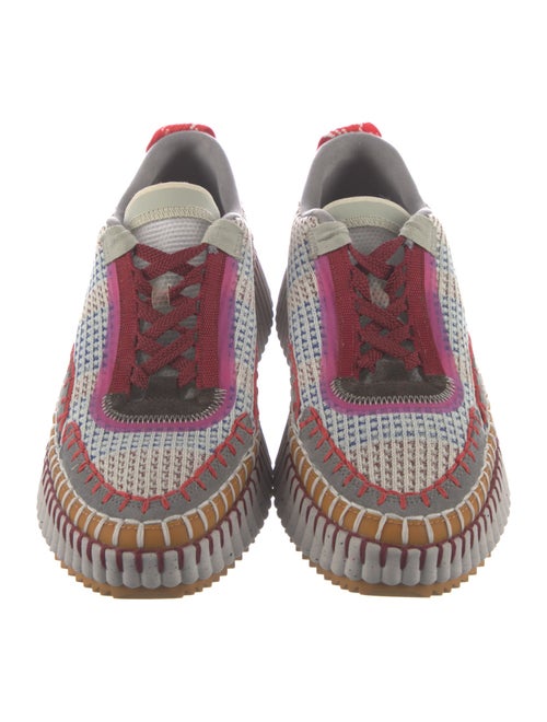 Chloé Colorblock Pattern Whipstitch Trim Sneakers