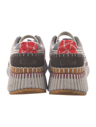 Chloé Colorblock Pattern Whipstitch Trim Sneakers