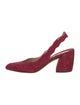 Chloé Suede Scalloped Accent Slingback Pumps