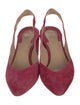 Chloé Suede Scalloped Accent Slingback Pumps
