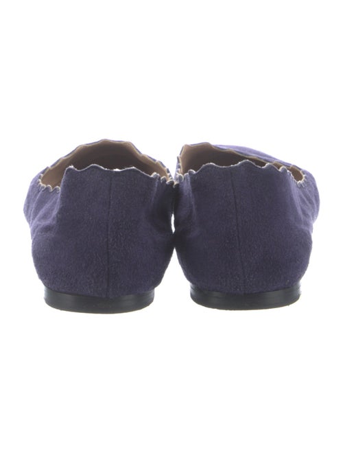 Chloé Suede Scalloped Accent Flats