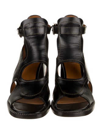 Chloé Leather Cutout Accent Gladiator Sandals
