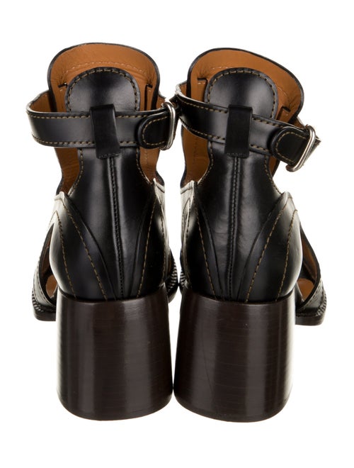 Chloé Leather Cutout Accent Gladiator Sandals